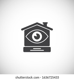 Smart home related icon on background for graphic and web design. Creative illustration concept symbol for web or mobile app.