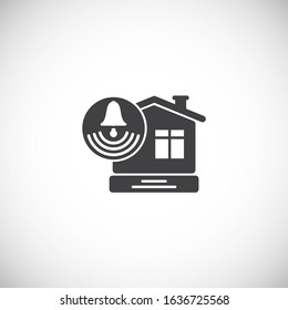 Smart home related icon on background for graphic and web design. Creative illustration concept symbol for web or mobile app.