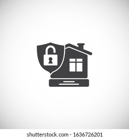 Smart home related icon on background for graphic and web design. Creative illustration concept symbol for web or mobile app.