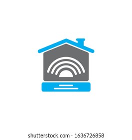 Smart home related icon on background for graphic and web design. Creative illustration concept symbol for web or mobile app.