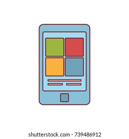 Smart home remote control cartoon icon vector illustration for design and web isolated on white background. Smart home remote control vector object for label web and advertising