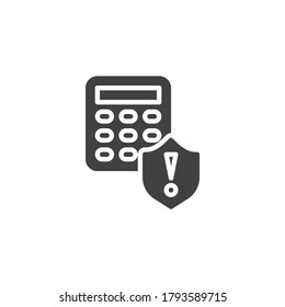 Smart home security system alert vector icon. filled flat sign for mobile concept and web design. Remote control protection shield glyph icon. Symbol, logo illustration. Vector graphics