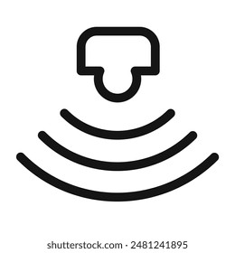 Smart Home Sensor Icon for IoT Applications and Home Security Systems