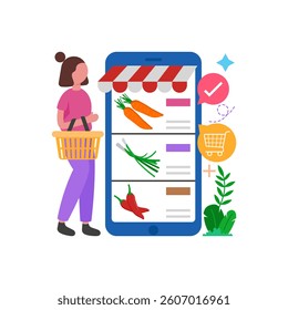 Smart Home Shopping Experience Vector Illustration