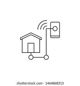 Smart home, smartphone vector icon. Smart home, smartphone vector illustration
