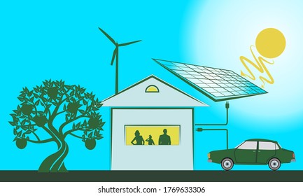 smart home, solar panel, ecology