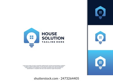 Smart home solution logo design.