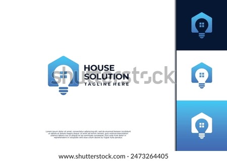Smart home solution logo design.