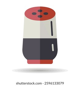 Smart home speaker with digital, virtual assistant vector isolated icon. Graph symbol for music and sound web site and apps design, logo, app, UI