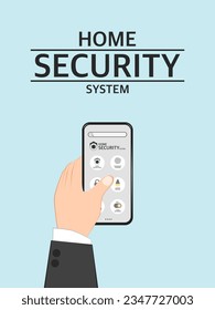 Smart home surveillance security system for management in the buildings, Home automation with application on smartphone, Security software network, Electric appliance and Device control on your hand.