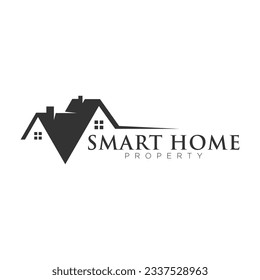 Smart home symbol vector logo