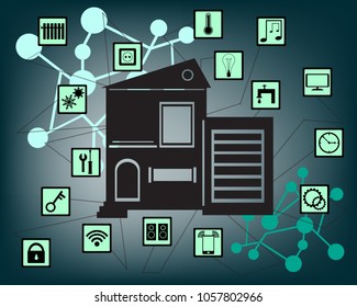 Smart home system. Latest technology - home automation. 