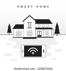 Smart home tech infographic vector