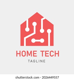 Smart Home Tech Logo vector template. Digital home logo icon.