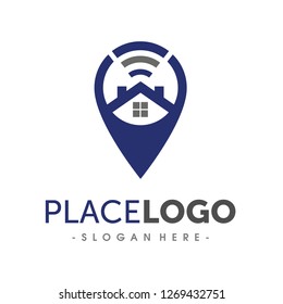 Smart Home Tech Secure Logo Vector