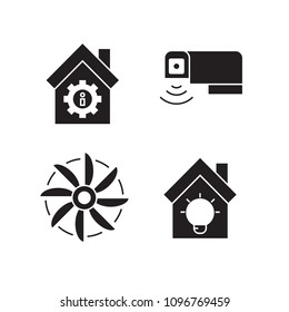 smart home technology and device icons set