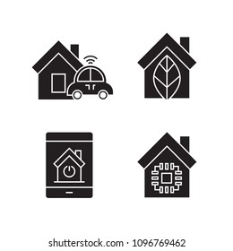 smart home technology and device icons set