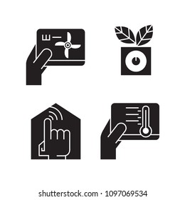 smart home technology and device icons set