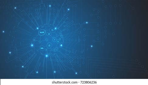 smart home technology futuristic concept for business web background