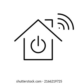 Smart home technology icon. Pixel perfect, editable stroke line