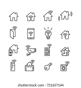 Smart Home And Technology Icons Set, Vector
