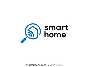 Diseño de logotipo de tecnología inteligente para el hogar	