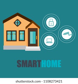 smart home technology set icons