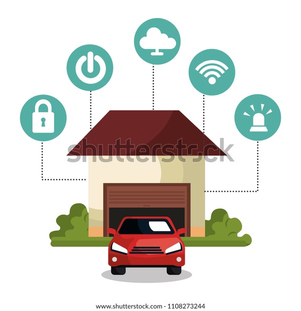 smart home technology set\
icons