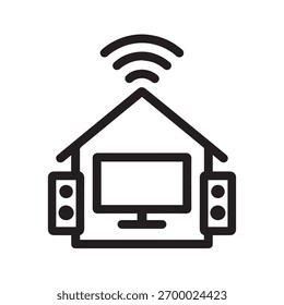 Smart Home theather Icon vector illustration