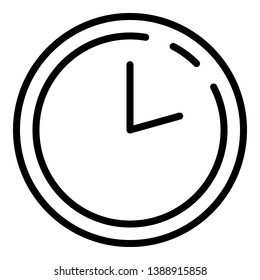 Smart home timer icon. Outline Smart home timer vector icon for web design isolated on white background
