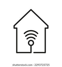 Smart home vector icon for graphic design, logo, web site, social media, mobile app, ui. Vector illustration.
