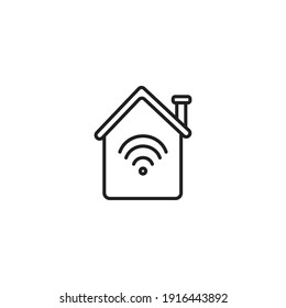 Smart Home Vector Icon Illustration On White Background. Smart Home Symbol Icon. Use For Ui And Ux, Website Or Mobile Application.