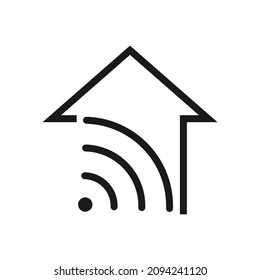 Ilustración de icono del vector Smart Home. Icono de símbolo de inicio inteligente. Calidad premium.