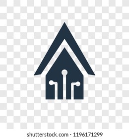 Smart home vector icon isolated on transparent background, Smart home transparency logo concept