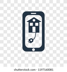 Smart home vector icon isolated on transparent background, Smart home transparency logo concept