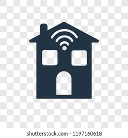Smart home vector icon isolated on transparent background, Smart home transparency logo concept