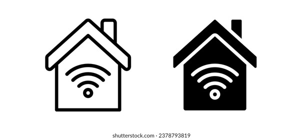 Smart home vector icon set. Home remote control symbol