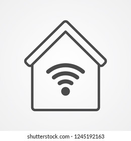 Smart home vector icon sign symbol