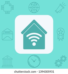 Smart home vector icon sign symbol
