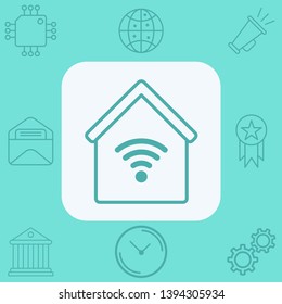 Smart home vector icon sign symbol