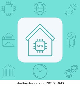 Smart home vector icon sign symbol