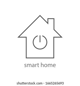 Smart home vector icon. Thin line smart home outline icon vector illustration. Linear symbol. EPS 10