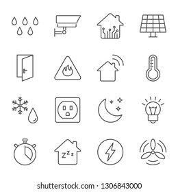 Smart home vector icons set
