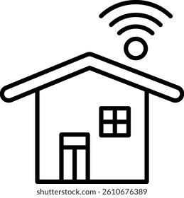 Smart Home Vector Line Icon Design