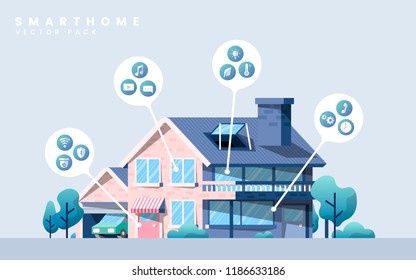 Smart home vector pack with icons