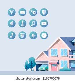 Smarthome-Vektorpaket mit Symbolen