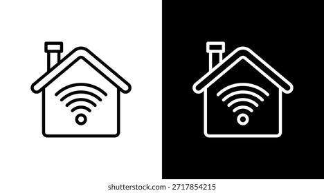 Diseño de conjunto de iconos blancos de Smart Home