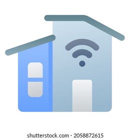 smart home wifi iot single isolated icon with smooth style