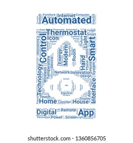 smart home word cloud. tag cloud about smart home.
