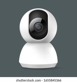 Smart Home-panoramic Wifi Security Camera, Hi Tech Innovation And Cutting Edge Technology- Vector Illustration 